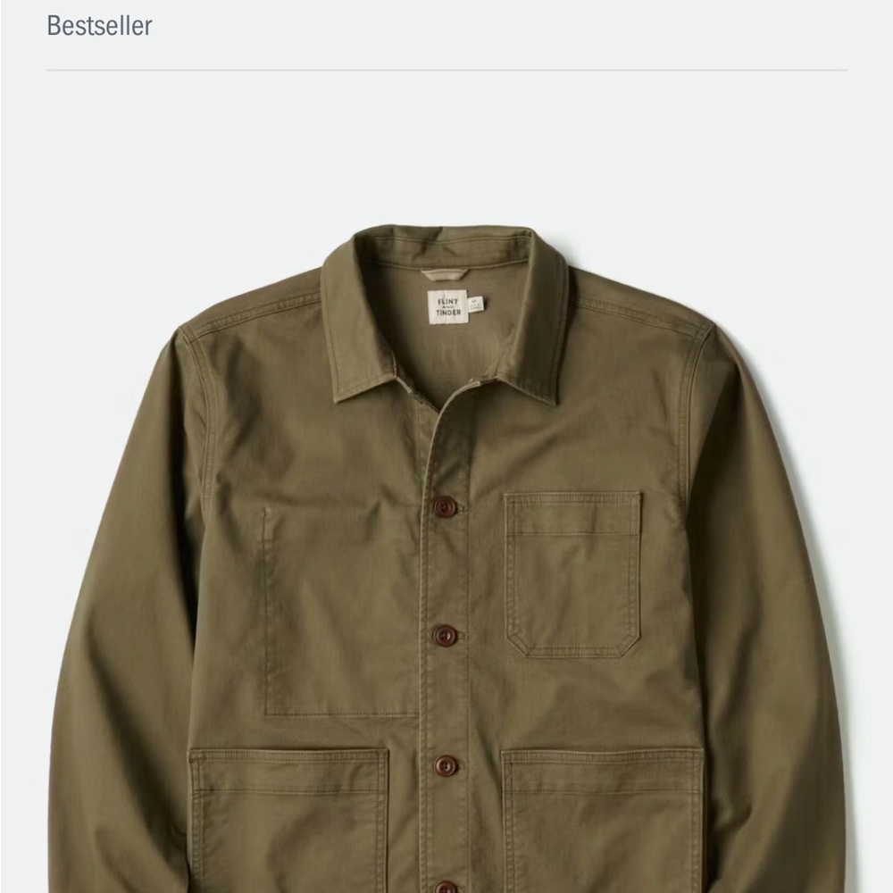 Flint and Tinder Classic Chore Coat! BRAND NEW NEVER WORN! Olive - Large